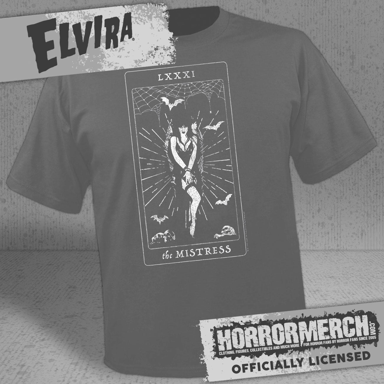 Elvira - Tarot Card (Gray) Mens Shirt