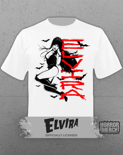 Elvira - Bats Womens Shirt (White)