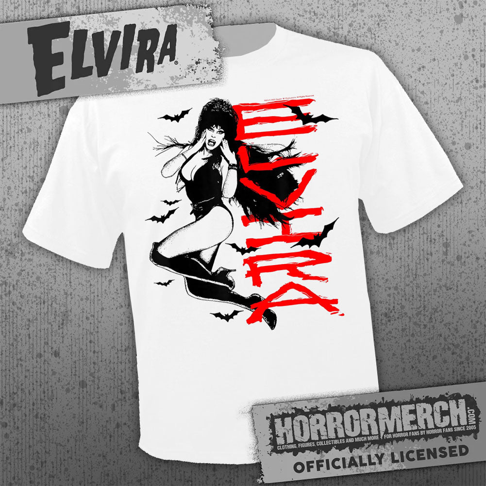 Elvira - Bats (White) Mens Shirt
