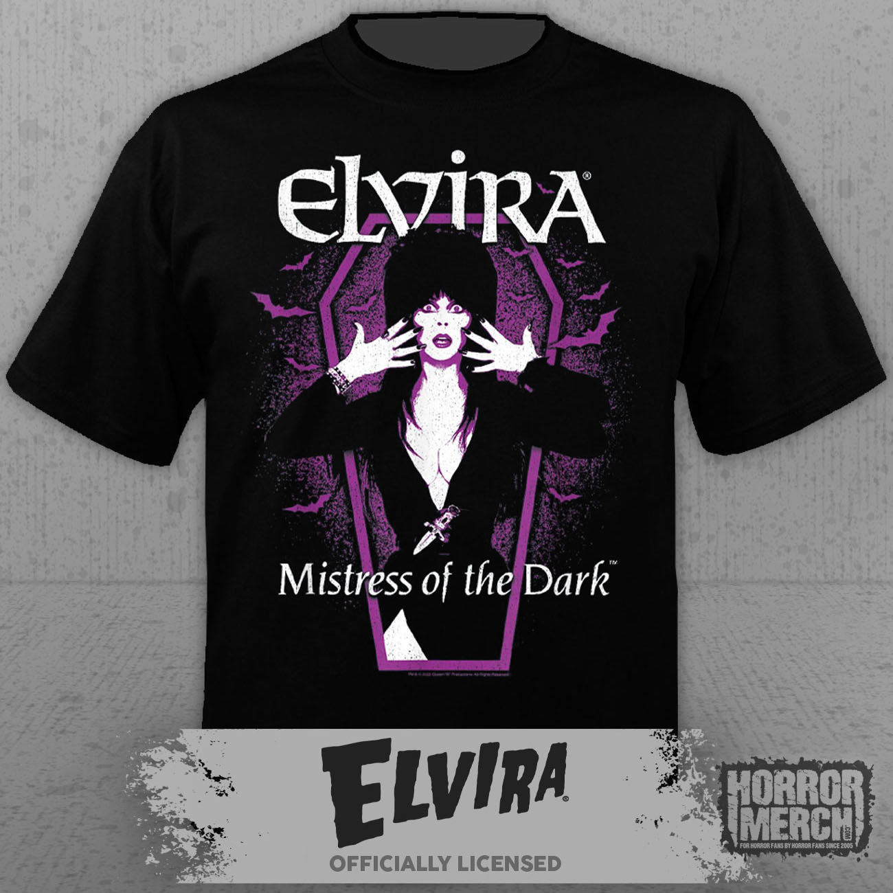 Elvira - Coffin (Purple) Mens Shirt