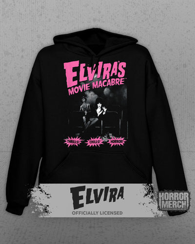 Elvira - Thrills Chills Horror Hooded Sweatshirt