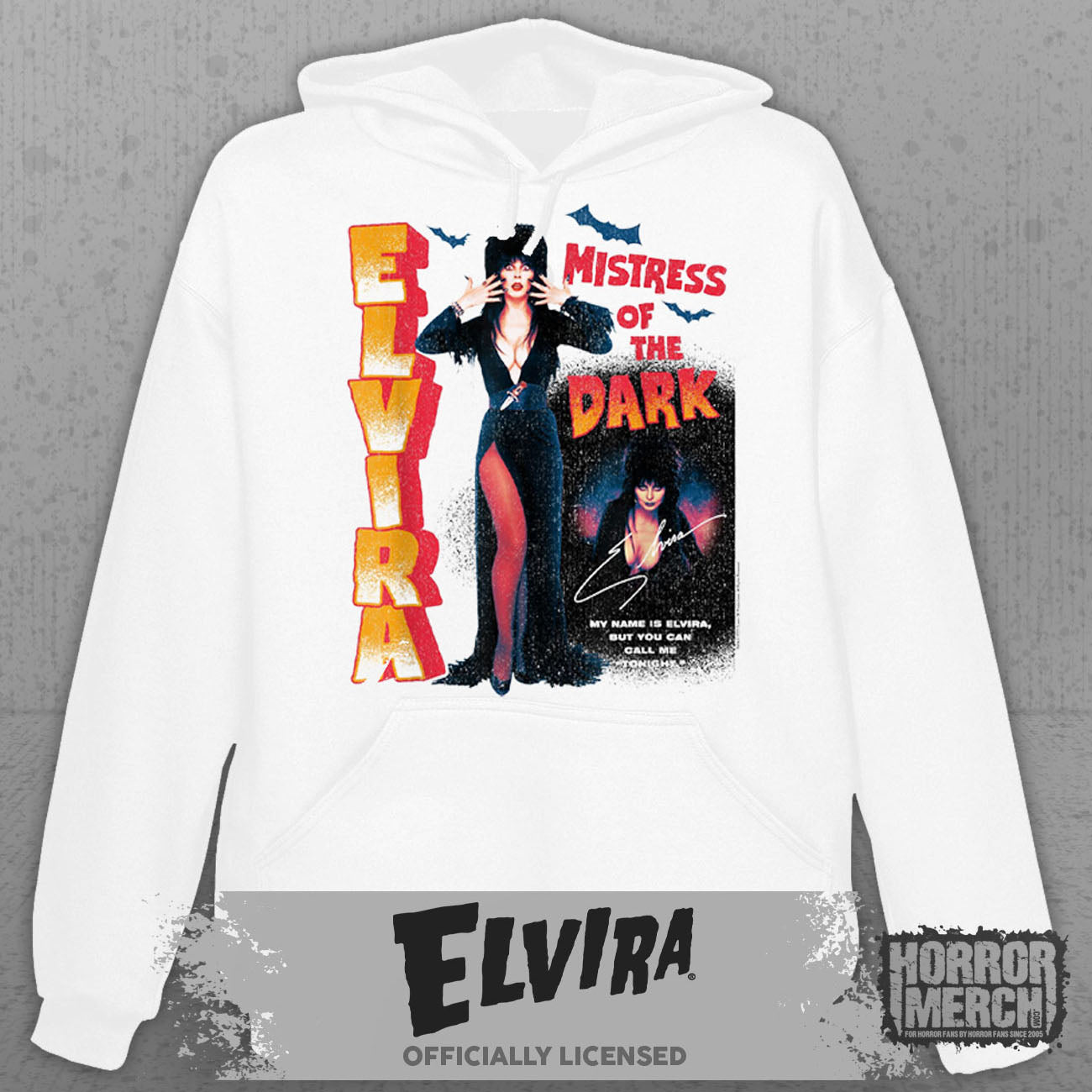 Elvira - Mistress Of The Dark Hooded Sweatshirt (White)