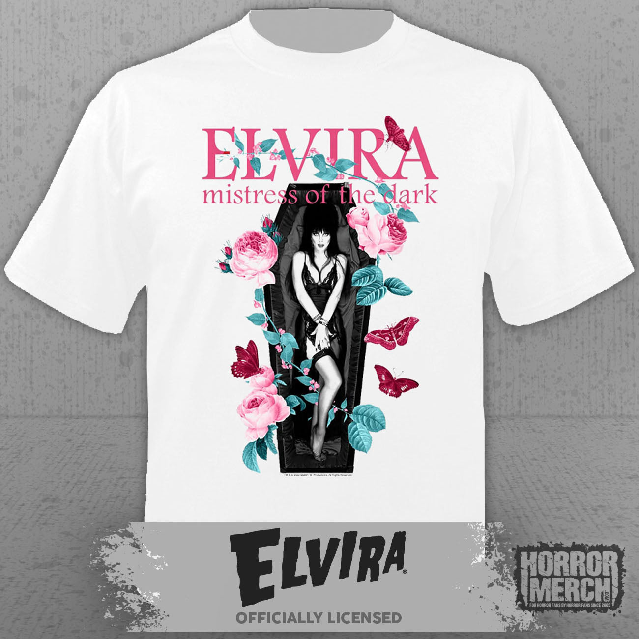 Elvira - Coffin Mens Shirt (White)
