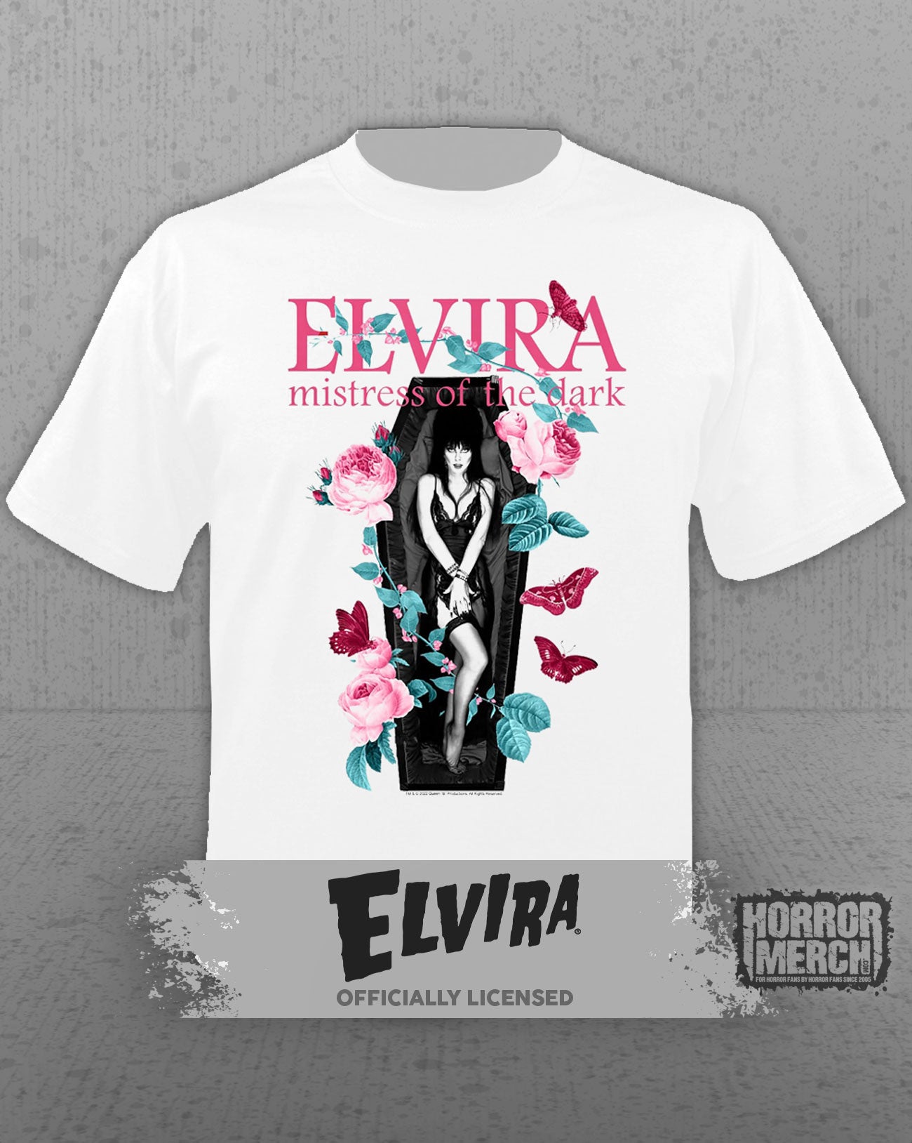Elvira - Coffin Mens Shirt (White)