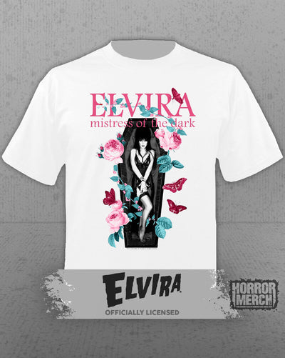 Elvira - Coffin Mens Shirt (White)