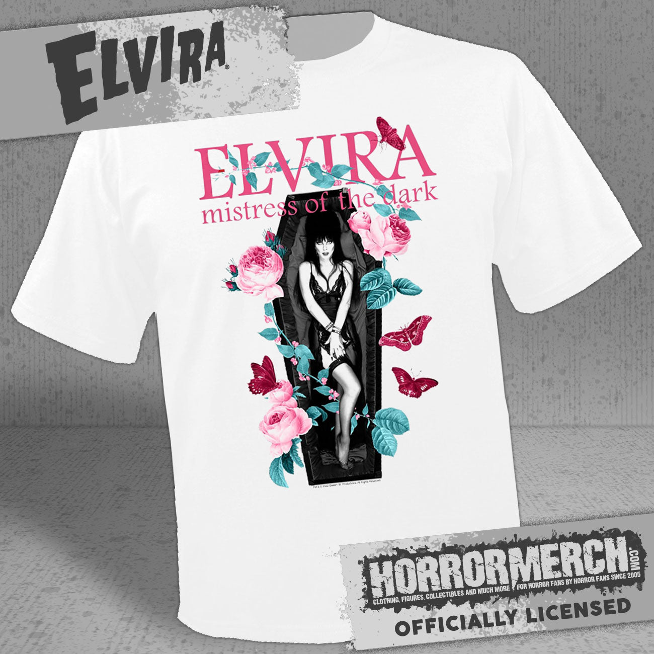 Elvira - Coffin (White) Mens Shirt