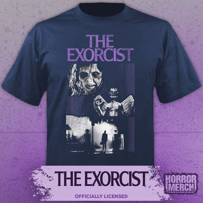 Exorcist - Pazuzu Collage Mens Shirt (Blue)