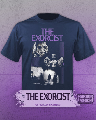 Exorcist - Pazuzu Collage Mens Shirt (Blue)