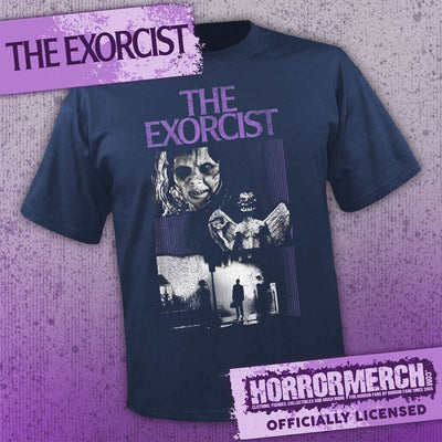 Exorcist - Pazuzu Collage (Blue) Mens Shirt
