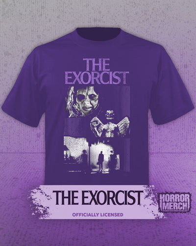 Exorcist - Pazuzu Collage Mens Shirt (Purple)