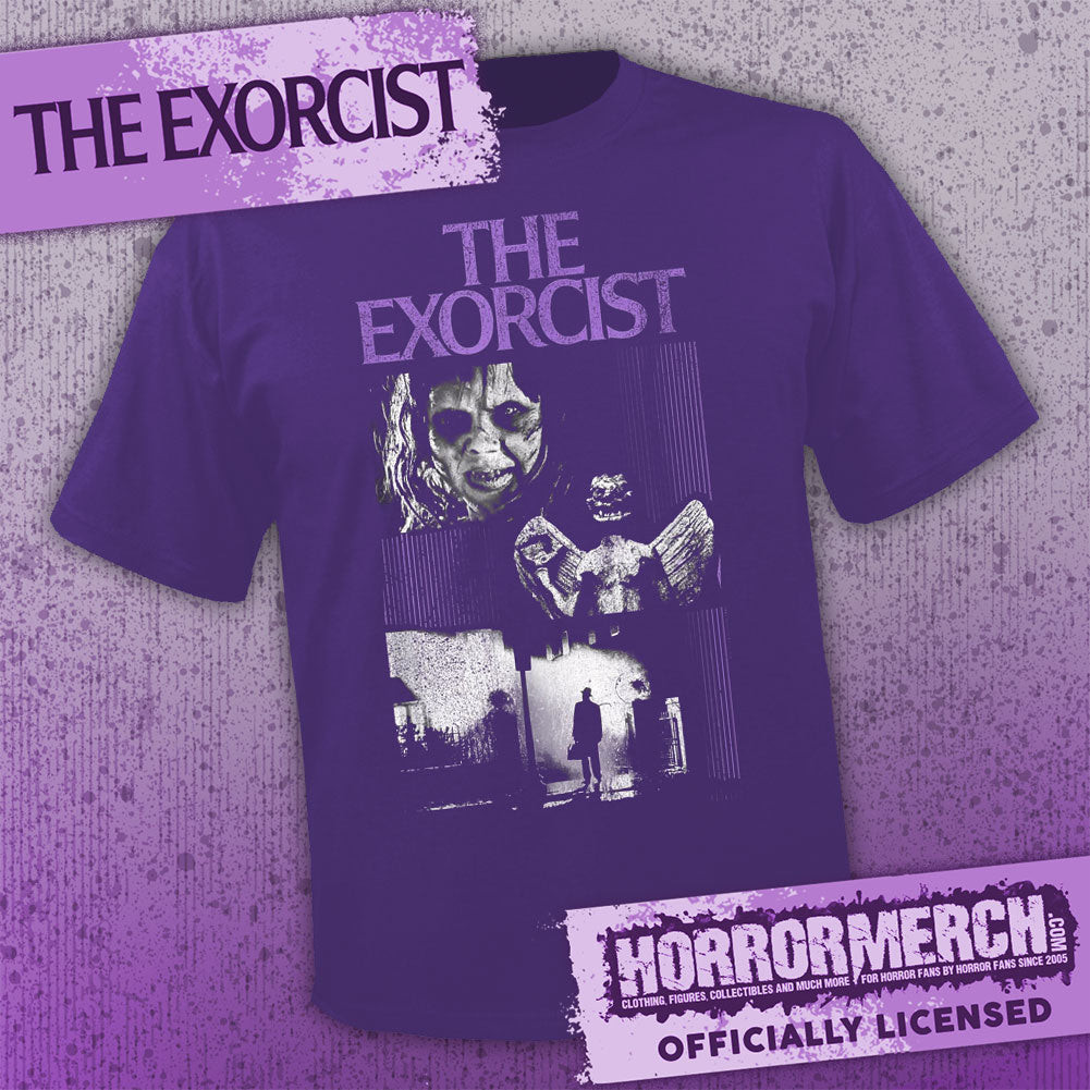 Exorcist - Pazuzu Collage (Purple) Womens Shirt