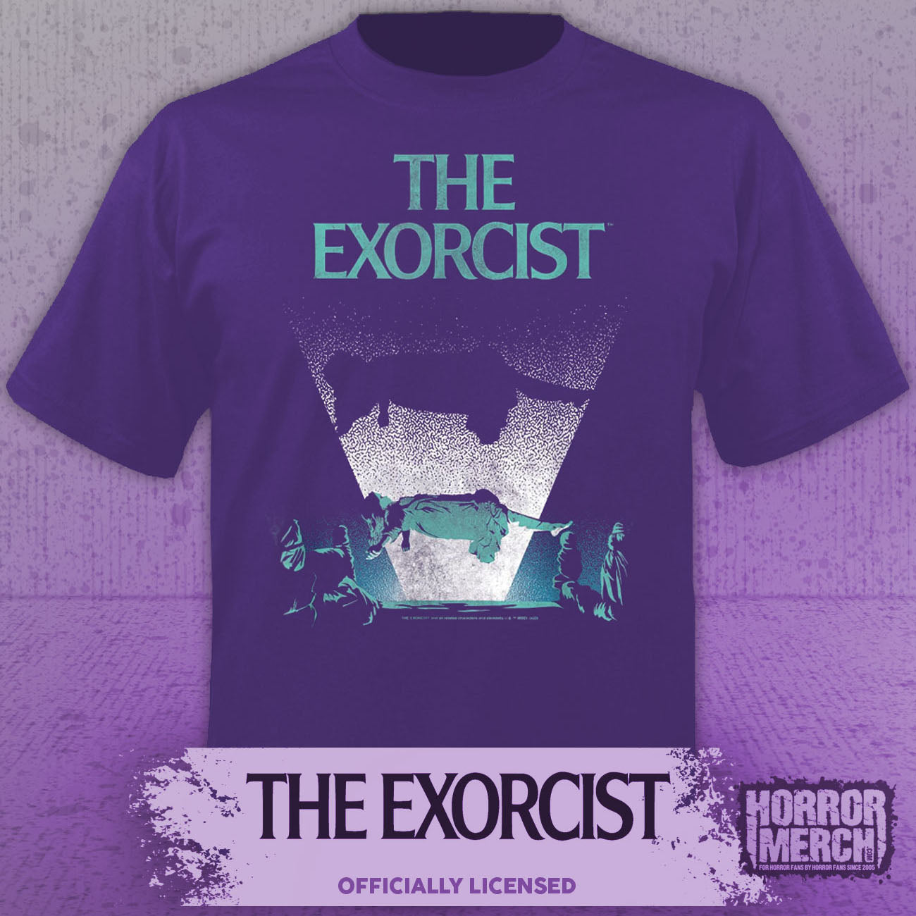 Exorcist - Levitating Poster Mens Shirt (Purple)