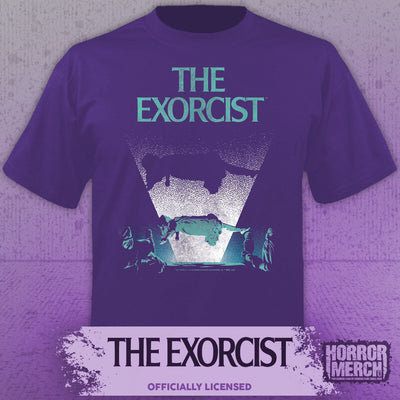 Exorcist - Levitating Poster Mens Shirt (Purple)