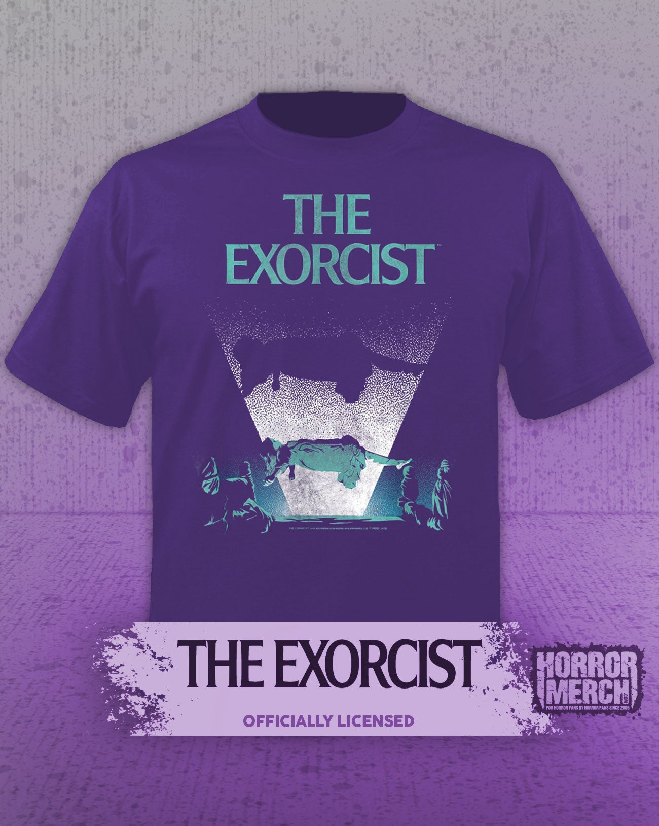 Exorcist - Levitating Poster Mens Shirt (Purple)