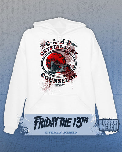 Friday The 13th - Camp Counselor (Bloody) Hooded Sweatshirt (White)
