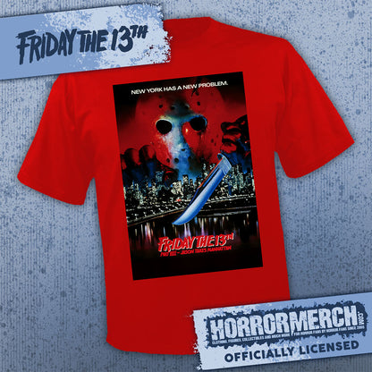 Friday The 13th - NY Poster (Red) Mens Shirt