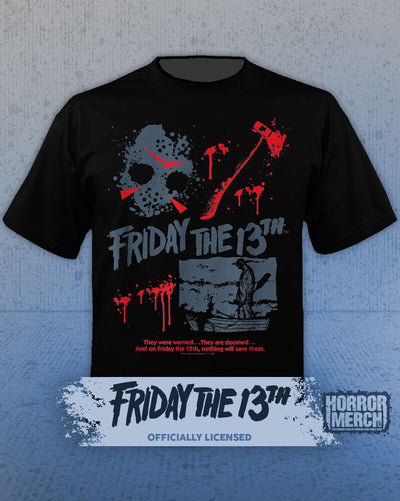 Friday The 13th - Duotone Collage Mens Shirt