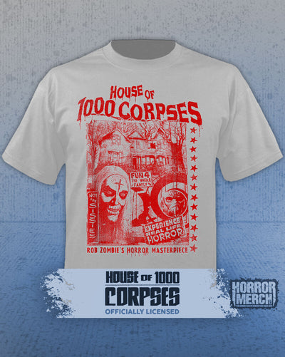 House Of 1000 Corpses - Real Life Horror Mens Shirt (Gray)
