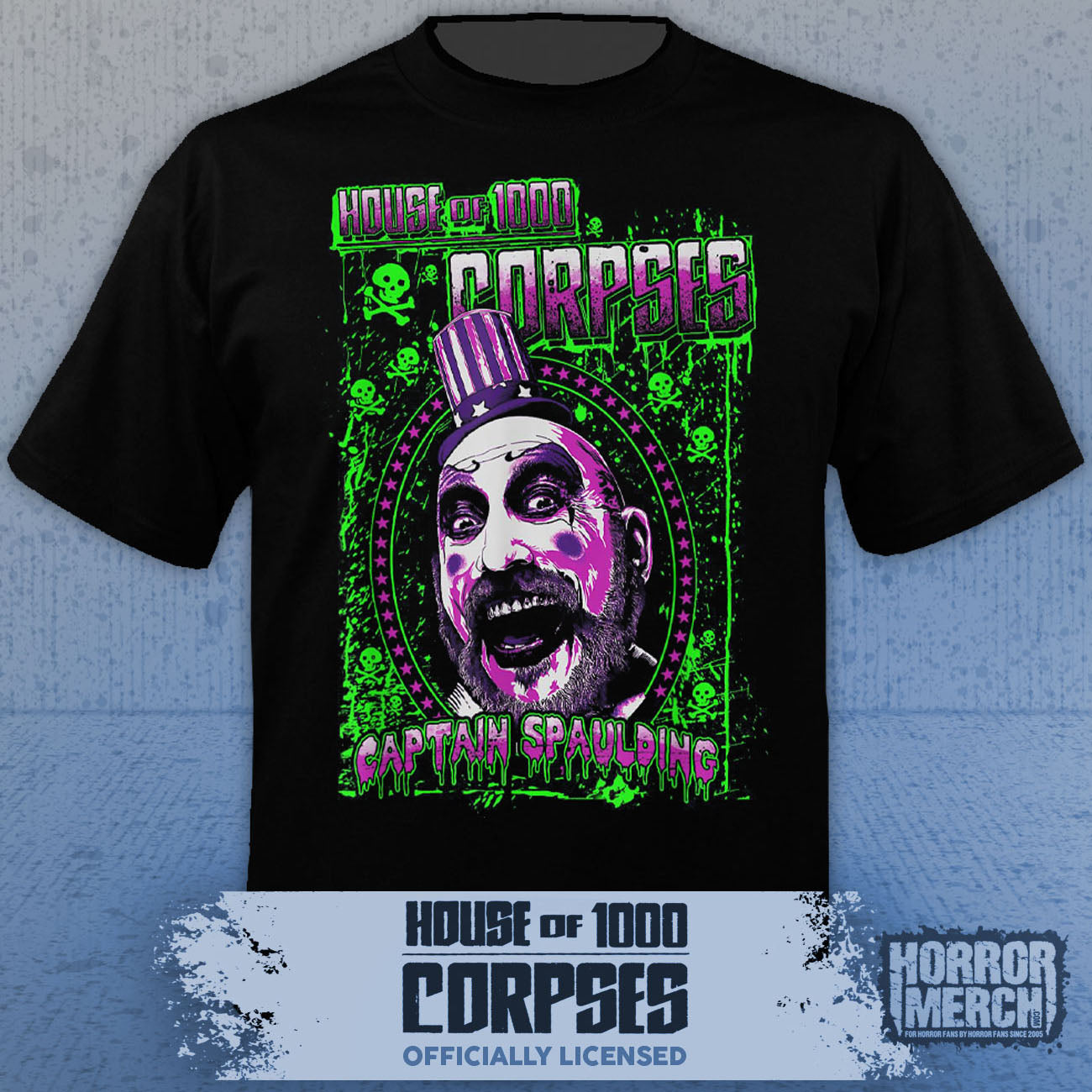 House Of 1000 Corpses - Spaulding (Neon) Mens Shirt