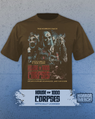 House Of 1000 Corpses - Poster Collage Womens Shirt (Brown)