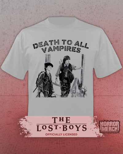 Lost Boys - Death To All Vampires Mens Shirt (Gray)