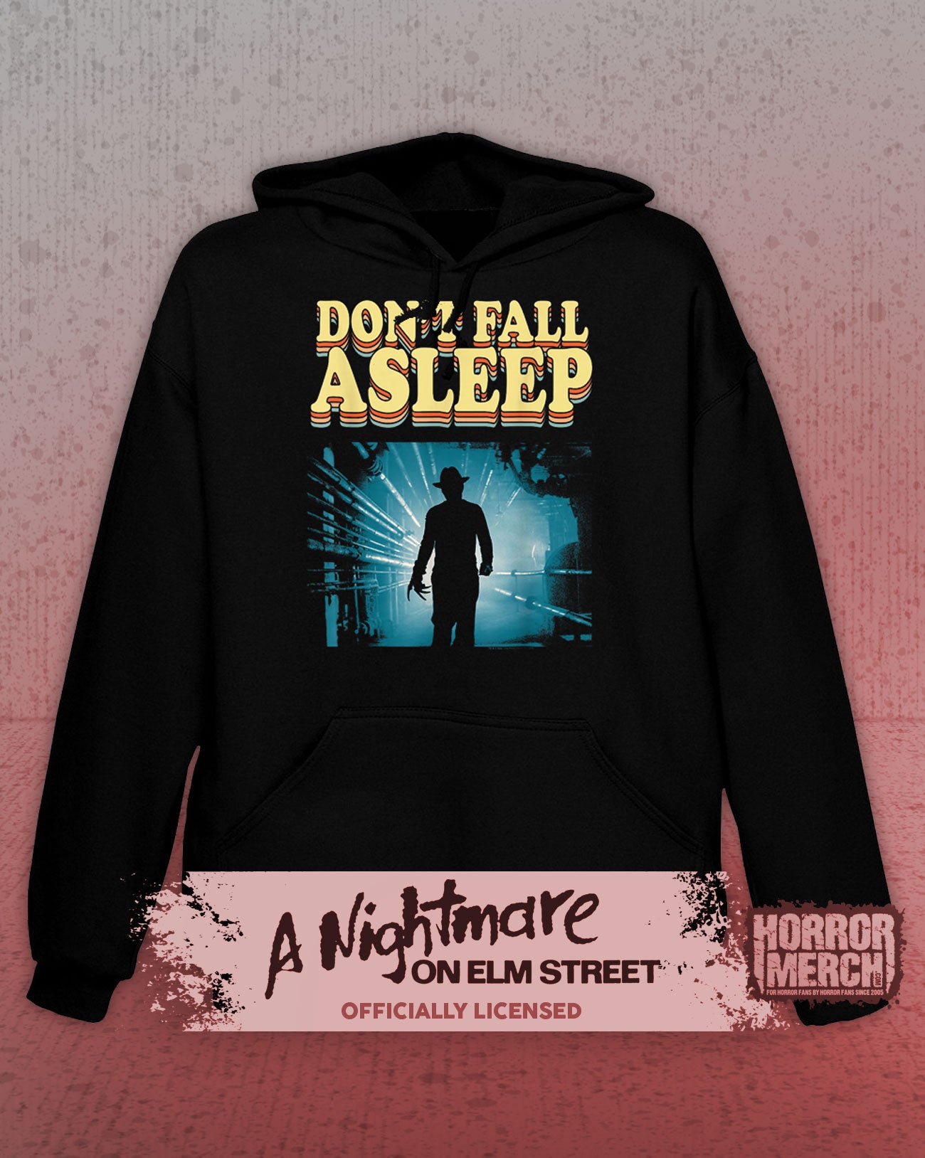 Nightmare On Elm Street - Dont Fall Asleep (Boiler Room) Hooded Sweatshirt