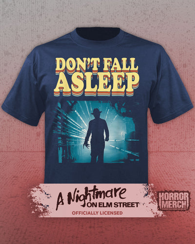 Nightmare On Elm Street - Dont Fall Asleep (Boiler Room - Navy) Womens Shirt