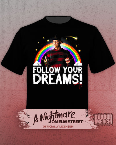 Nightmare On Elm Street - Follow Your Dreams (Bloody) Mens Shirt