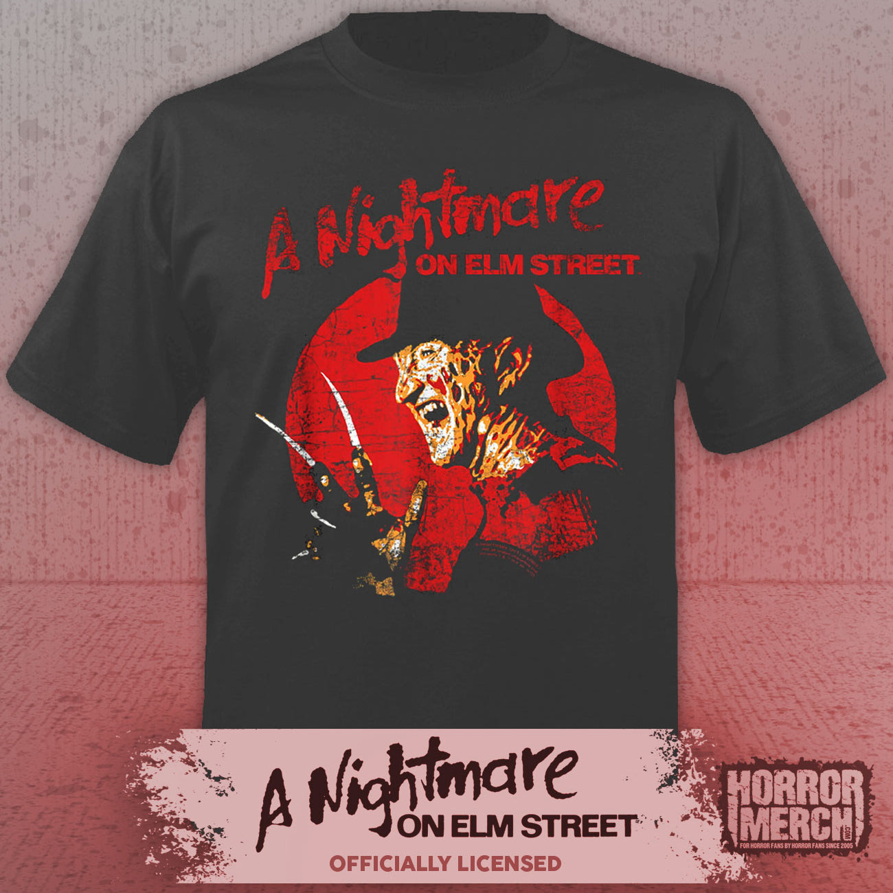 Nightmare On Elm Street - Laugh Mens Shirt (Gray)