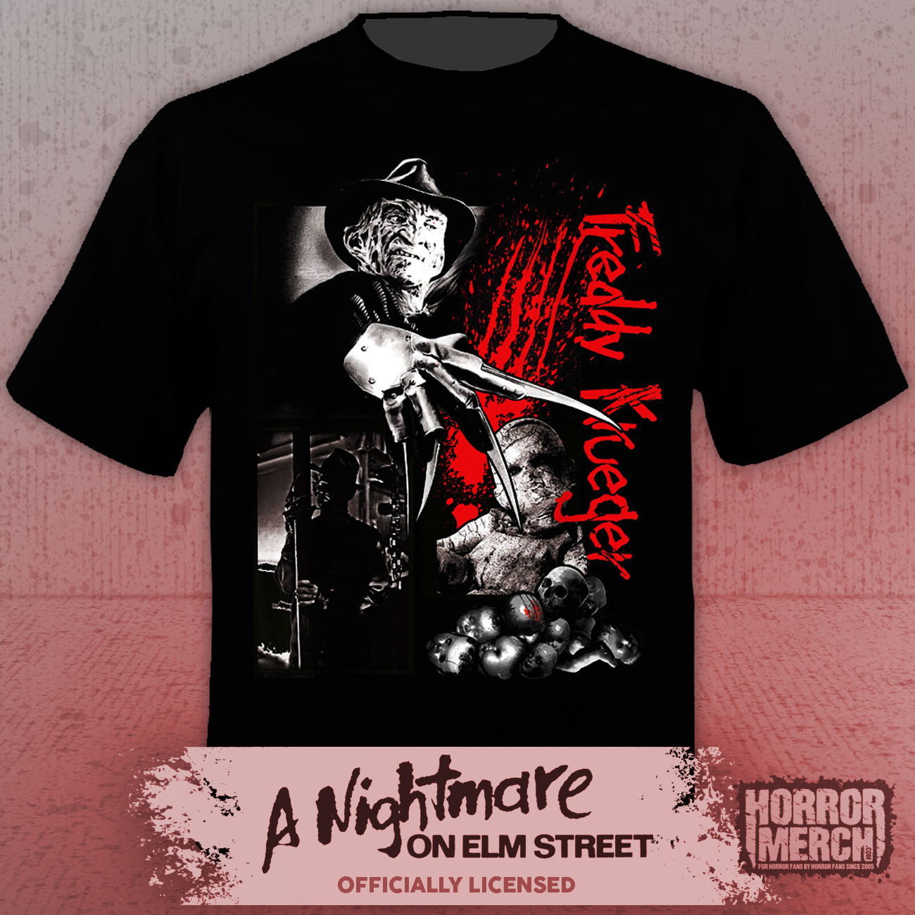 Nightmare On Elm Street - Collage (BW) Mens Shirt