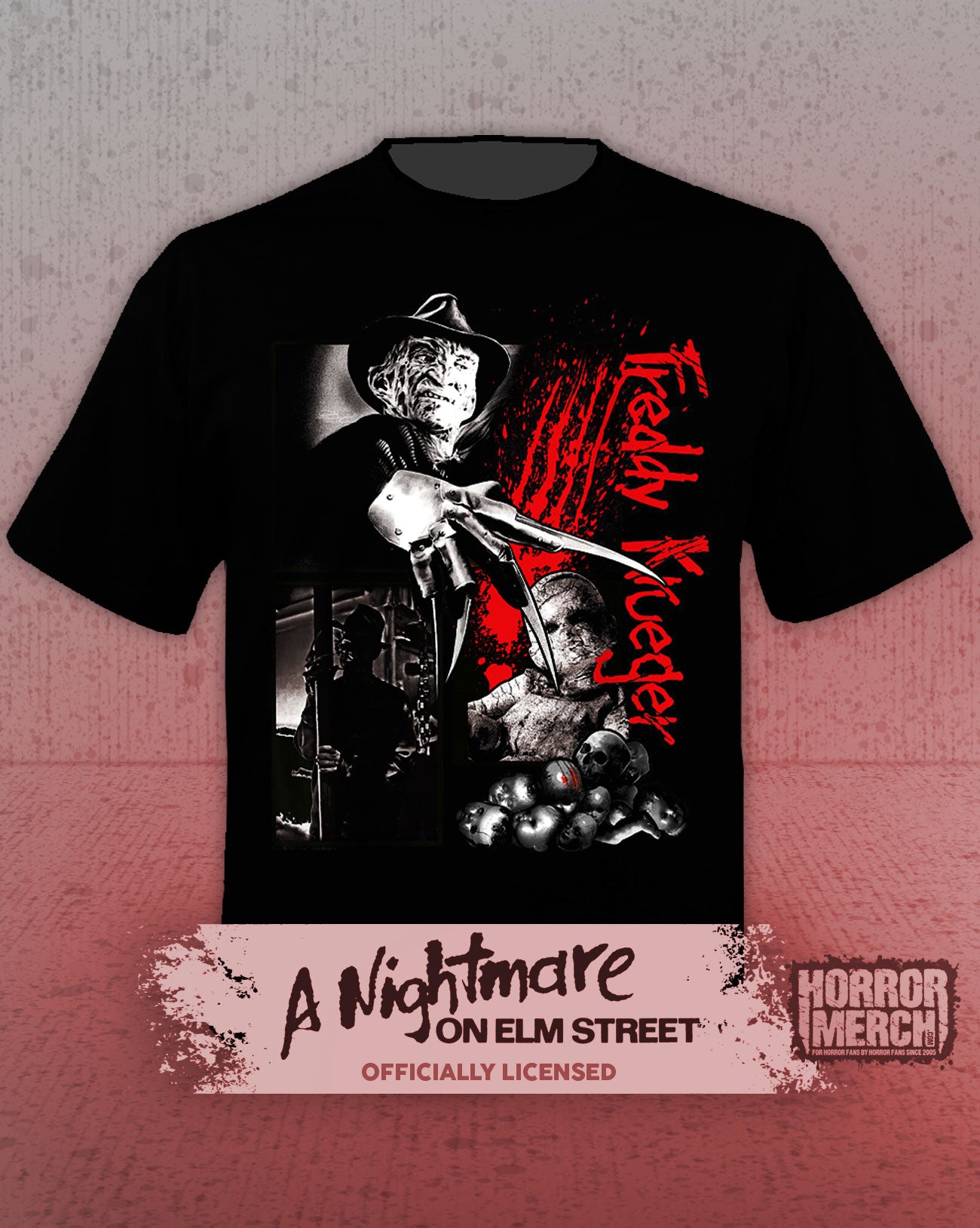 Nightmare On Elm Street - Collage (BW) Mens Shirt