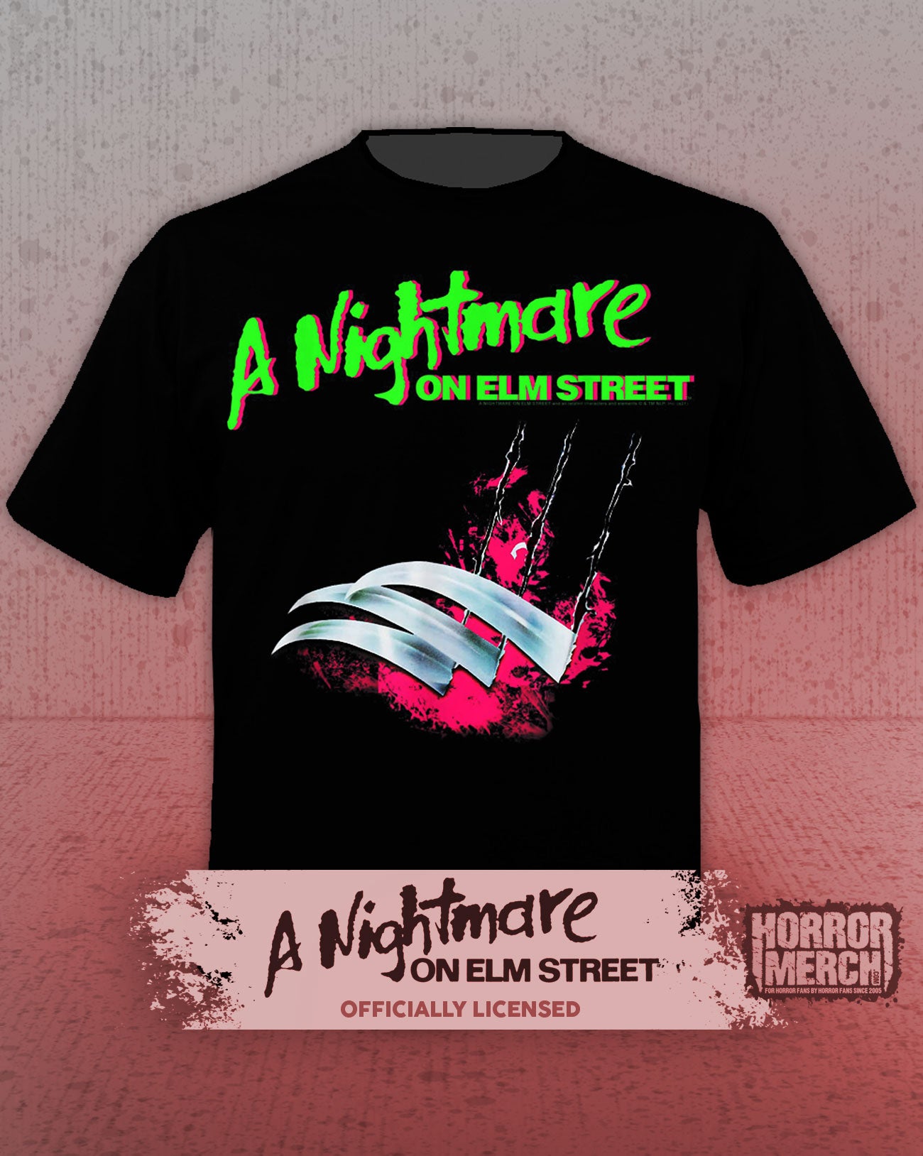 Nightmare On Elm Street - Neon Slash Womens Shirt