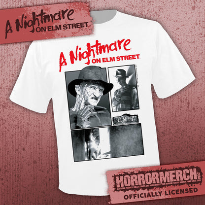 Nightmare On Elm Street - Photo Collage (White) Mens Shirt