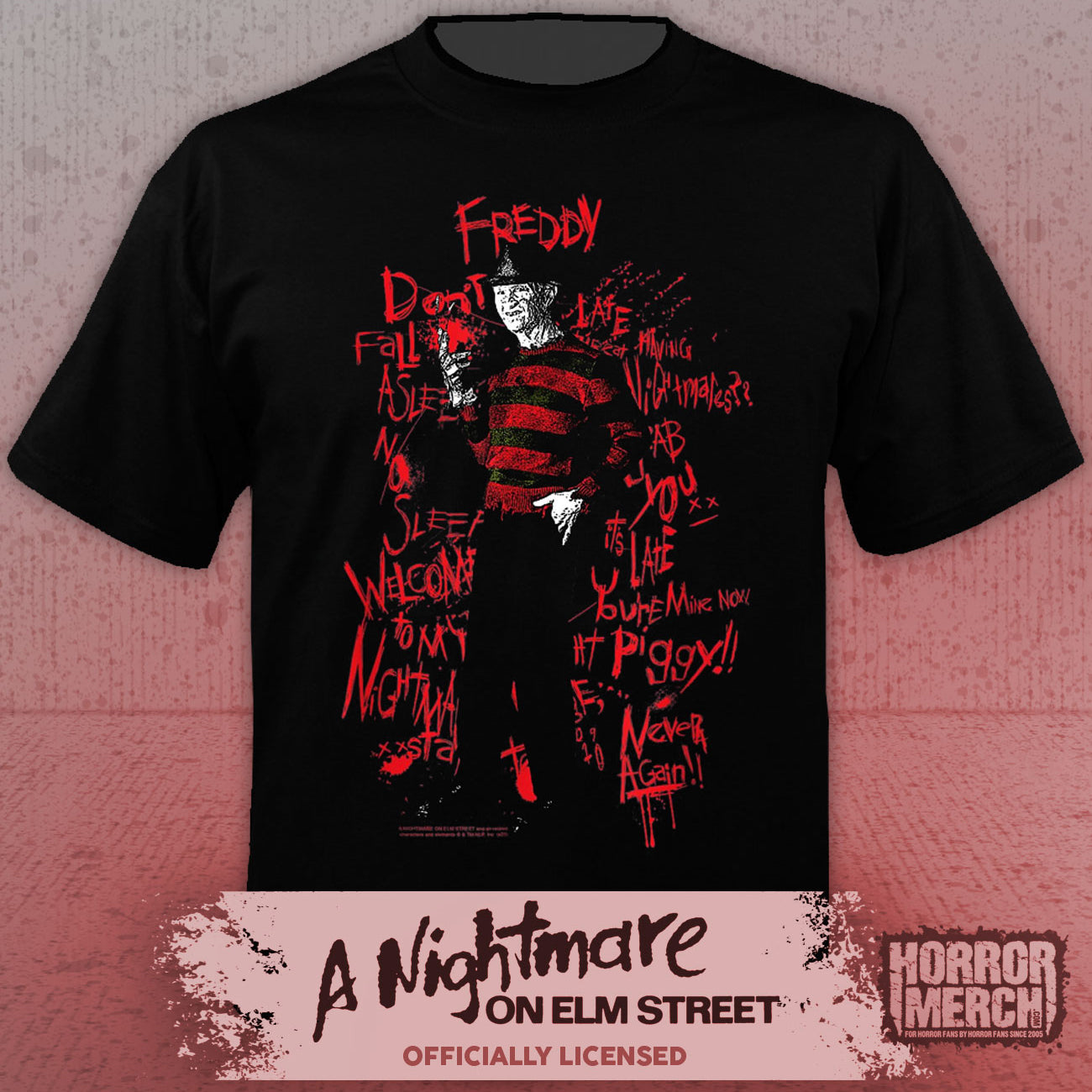 Nightmare On Elm Street - Scribble Mens Shirt