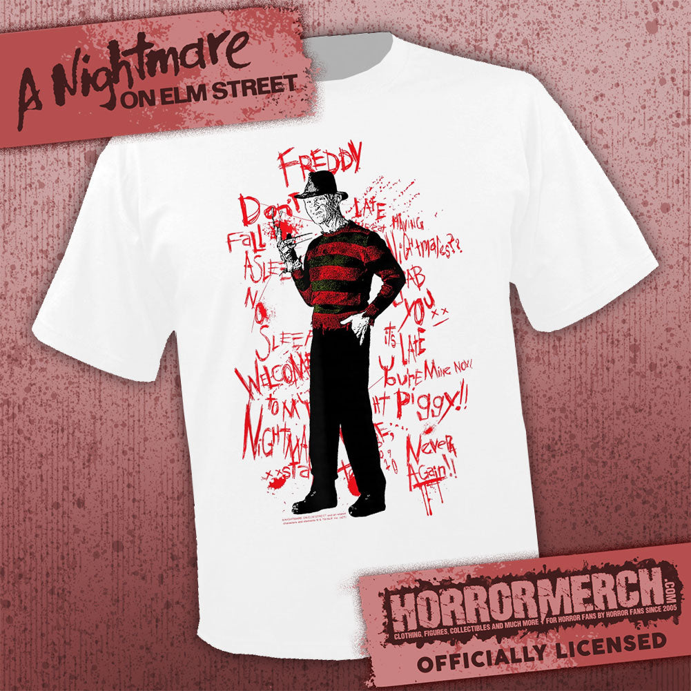 Nightmare On Elm Street - Scribble (White) Womens Shirt