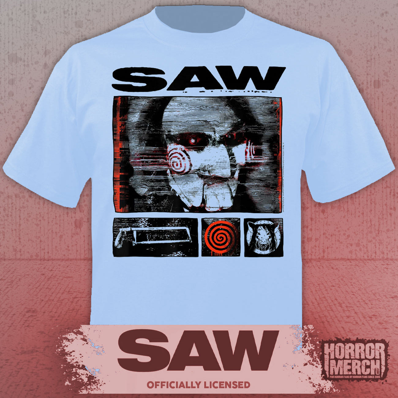 Saw - Hacksaw Collage Horror Women's T-Shirt (Blue)