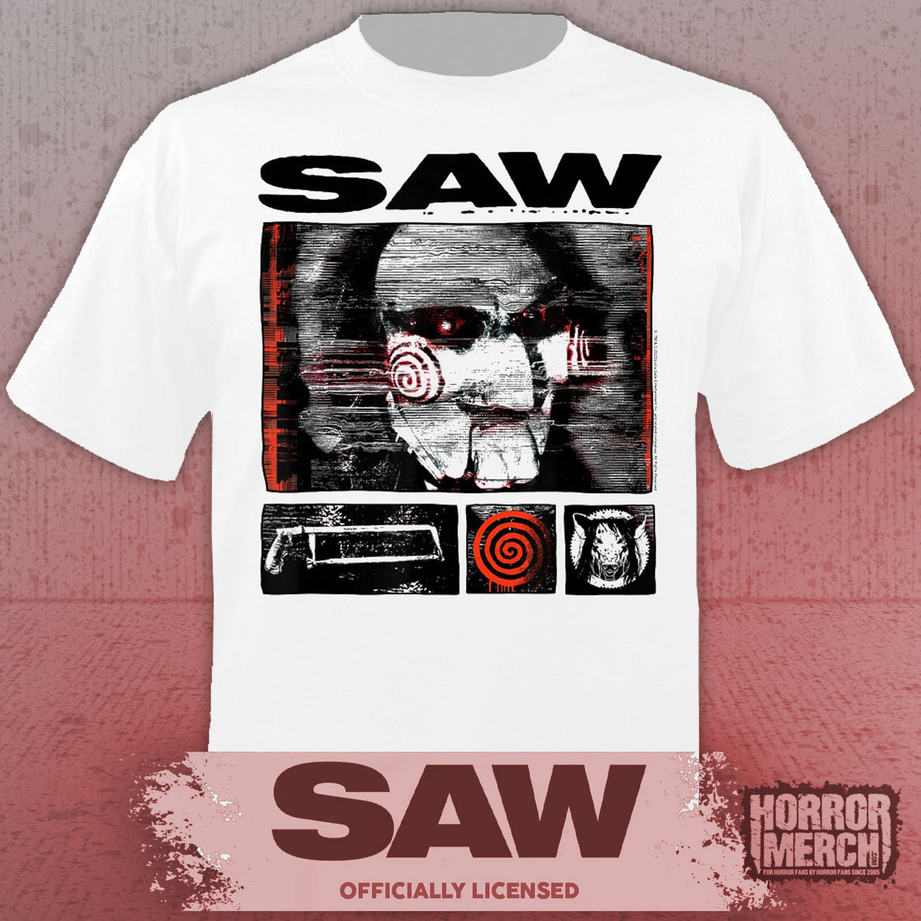 Saw - Hacksaw Collage Men's T-Shirt (White)