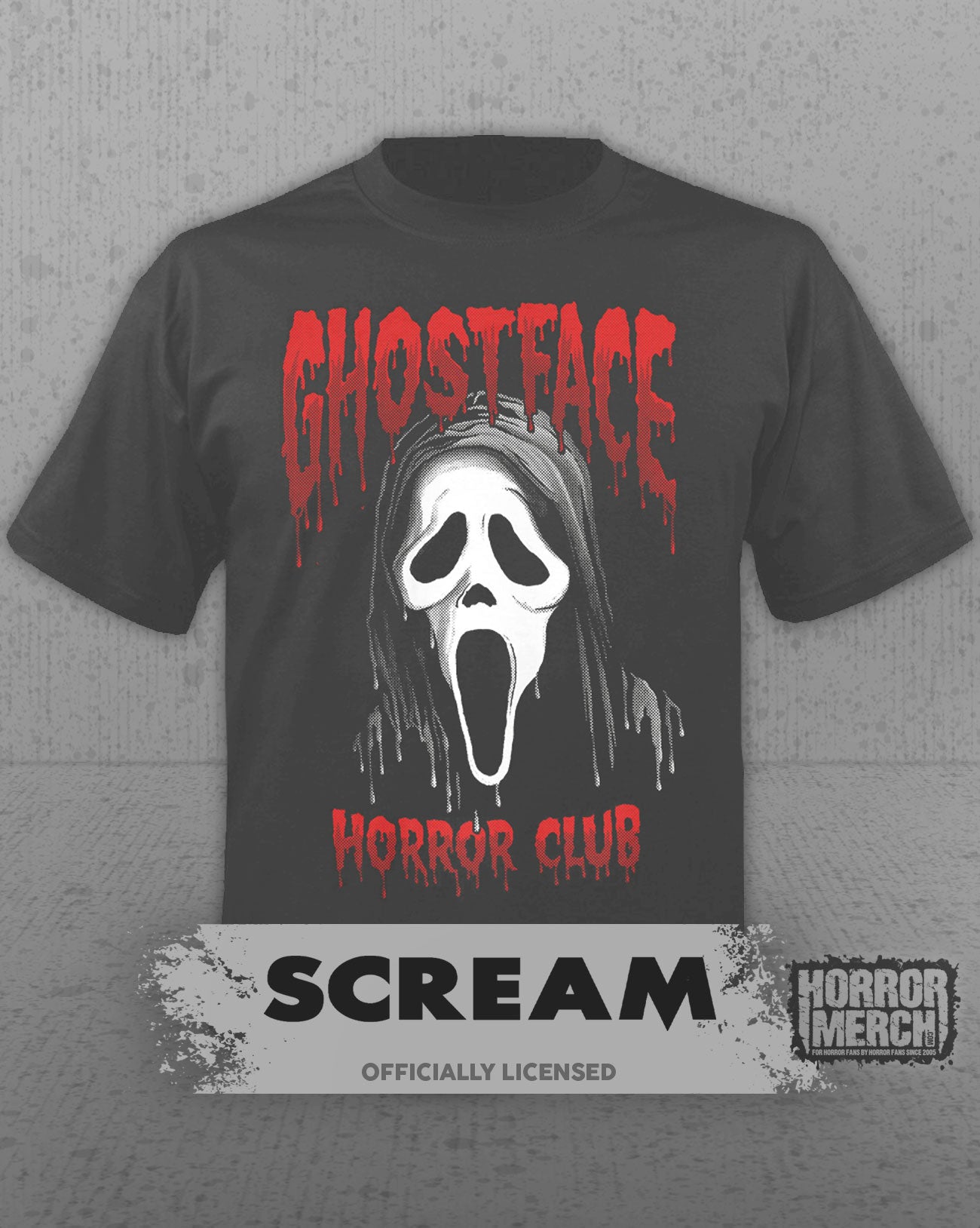 Scream - Horror Club Mens Shirt (Gray)