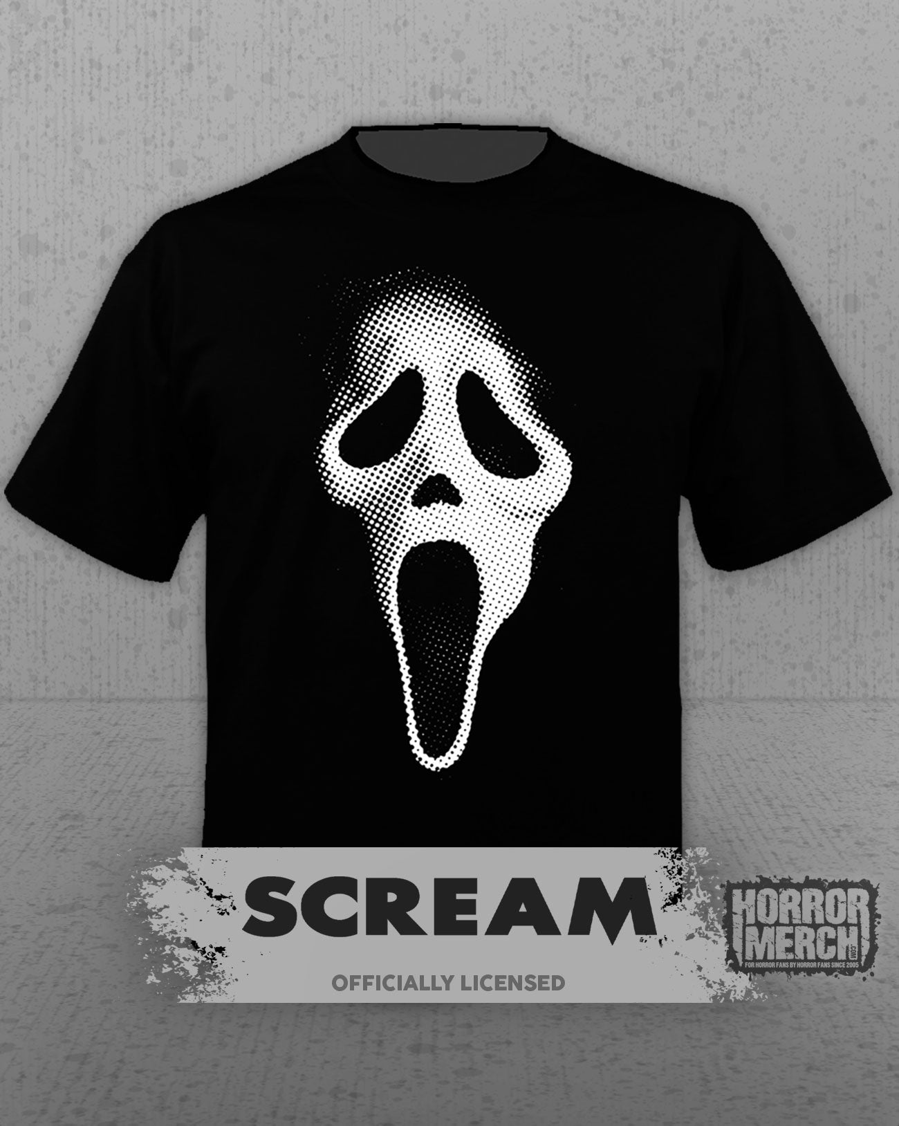 Scream - Mask (Halftones) Mens Shirt