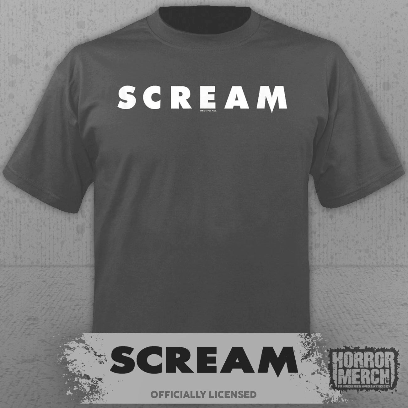 Scream - Logo Men's T-Shirt (Gray)
