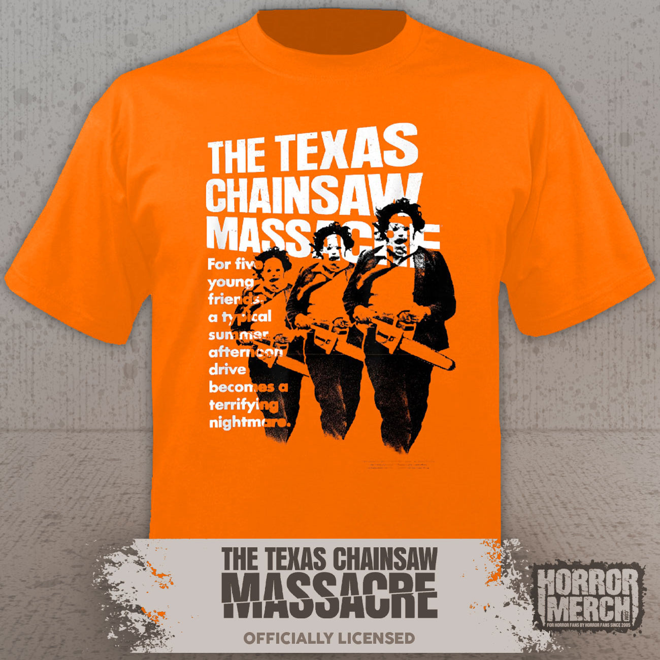 Texas Chainsaw Massacre -  Running Mens Shirt (Orange)