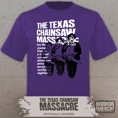 Texas Chainsaw Massacre -  Running Mens Shirt (Purple)