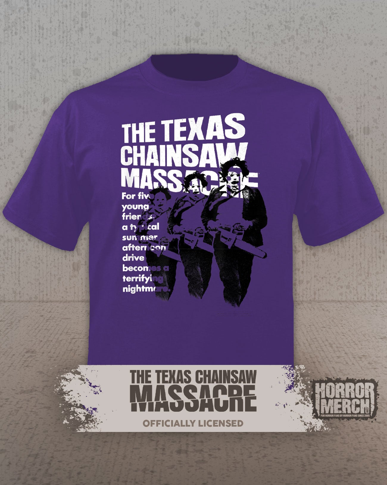 Texas Chainsaw Massacre -  Running Mens Shirt (Purple)