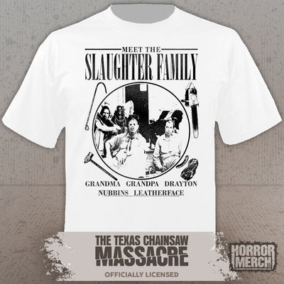 Texas Chainsaw Massacre - Sawyer Family Mens Shirt (White)