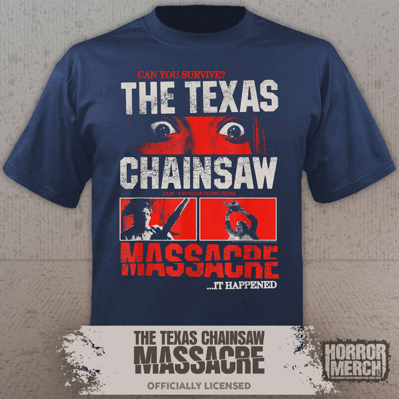 Texas Chainsaw Massacre - It Happened Mens Shirt (Navy)