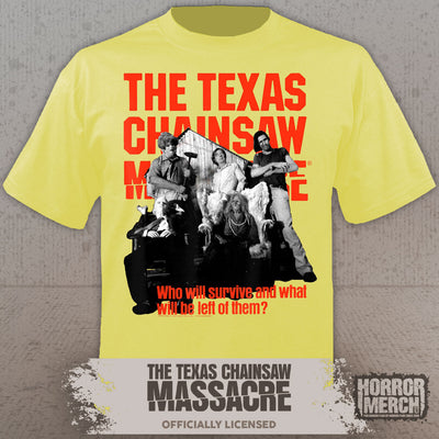 Texas Chainsaw Massacre - Family Portrait Womens Shirt (Yellow)