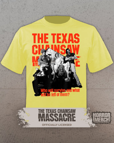 Texas Chainsaw Massacre - Family Portrait Womens Shirt (Yellow)