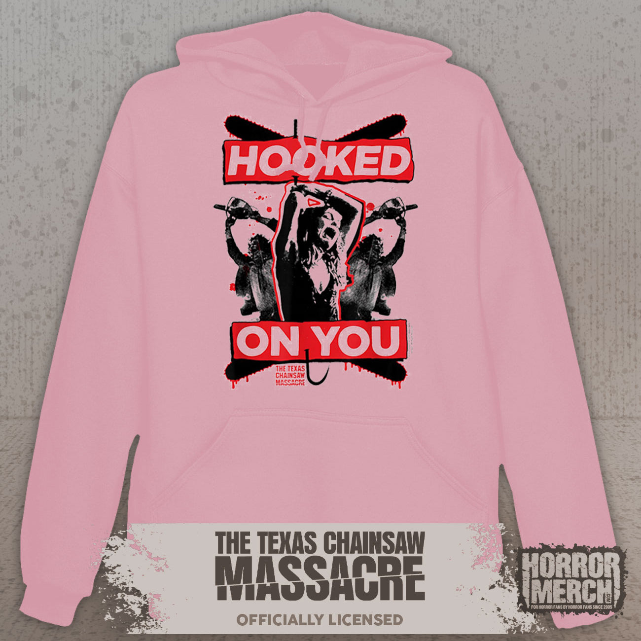 Texas Chainsaw Massacre - Hooked On You Hooded Sweatshirt (Pink)