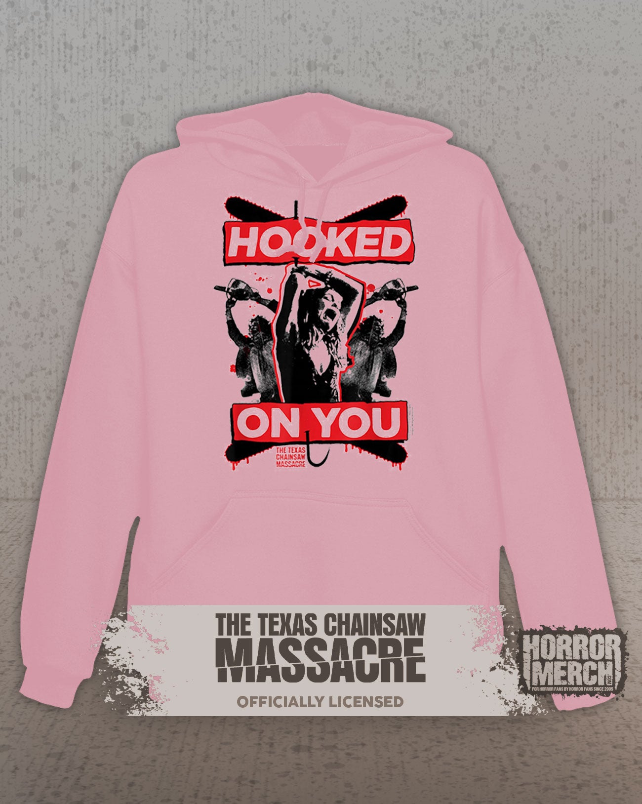 Texas Chainsaw Massacre - Hooked On You Hooded Sweatshirt (Pink)