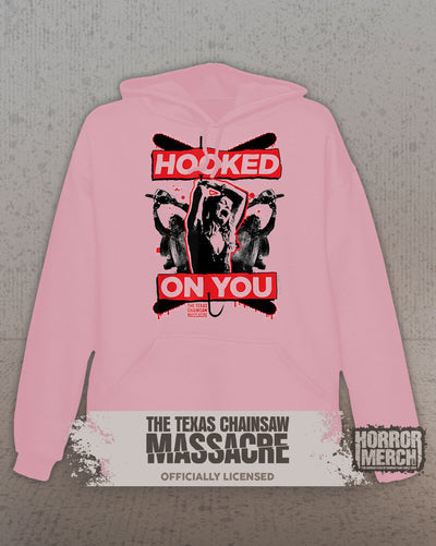 Texas Chainsaw Massacre - Hooked On You Hooded Sweatshirt (Pink)